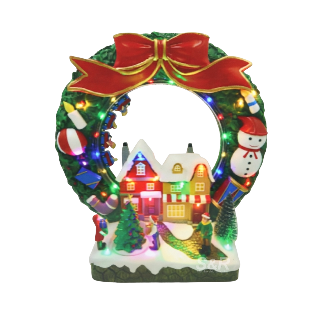 Simply Christmas Wreath with Moving Train Set